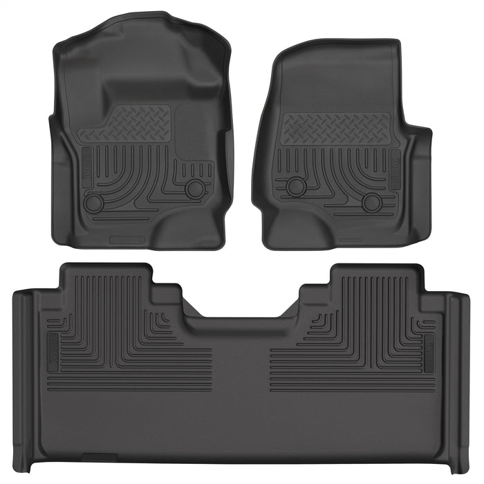 Husky Liners 93651 Weatherbeater-Front/2nd Seat Floor Liners for Select Ford F-250 Super Duty, Ford F-350 Super Duty, Ford F-450 Super Duty