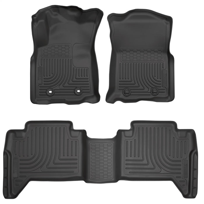 Husky Liners 93881 Weatherbeater-Front/2nd Seat Floor Liners for Select Chevrolet Silverado 1500, Chevrolet Silverado HD, GMC Sierra 1500, GMC Sierra HD