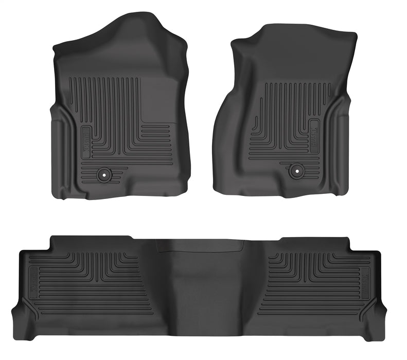 Husky Liners 93891 Weatherbeater-Front/2nd Seat Floor Liners for Select Chevrolet Silverado 1500, Chevrolet Silverado HD, GMC Sierra 1500, GMC Sierra HD
