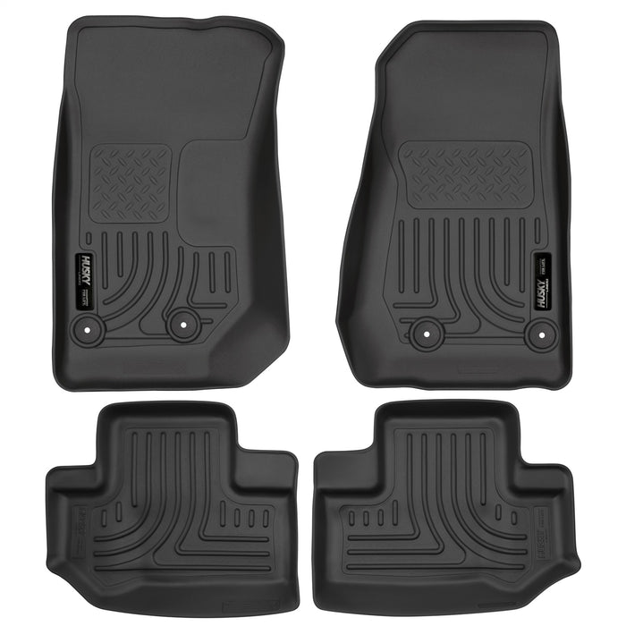 Husky Liners 93951 Weatherbeater-Front/2nd Seat Floor Liners for Select Jeep Wrangler, Jeep Wrangler JK