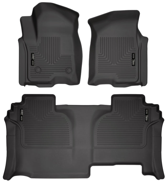 Husky Liners 94031 Weatherbeater-Front/2nd Seat Floor Liners for Select Chevrolet Silverado 1500, Chevrolet Silverado LTD, Chevrolet Silverado HD, Chevrolet Silverado HD, GMC Sierra 1500, GMC Sierra Limited, GMC Sierra HD, GMC Sierra HD