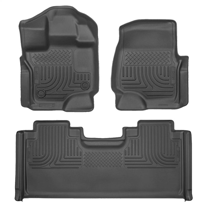 Husky Liners 94051 Weatherbeater-Front/2nd Seat Floor Liners for Select Ford F-150