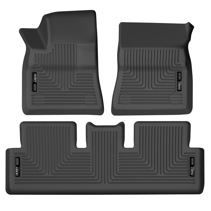 Husky Liners 95091 Weatherbeater-Front/2nd Seat Floor Liners for Select Tesla 3