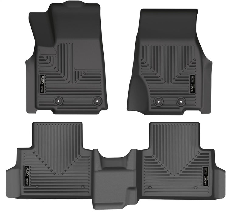Husky Liners 95141 Weatherbeater-Front/2nd Seat Floor Liners for Select Jeep Grand Cherokee L, Jeep Grand Wagoneer L