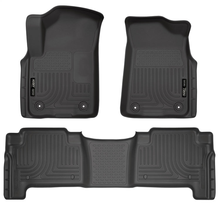Husky Liners 95671 Weatherbeater-Front/2nd Seat Floor Liners for Select INFINITI QX80, Nissan Armada