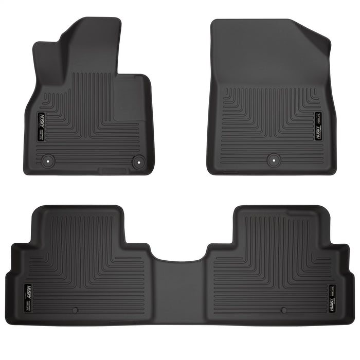 Husky Liners 95711 Weatherbeater-Front/2nd Seat Floor Liners for Select Hyundai Palisade, Toyota Camry