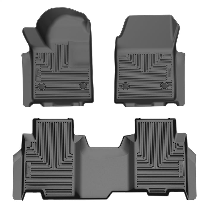 Husky Liners 96971 Weatherbeater-Front/2nd Seat Floor Liners for Select Chevrolet Silverado 1500, Chevrolet Silverado EV, GMC Sierra 1500, GMC Sierra EV