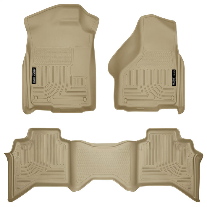Husky Liners 98033 Weatherbeater-Front/2nd Seat Floor Liners for Select Dodge Ram 1500, Dodge Ram 2500, Dodge Ram