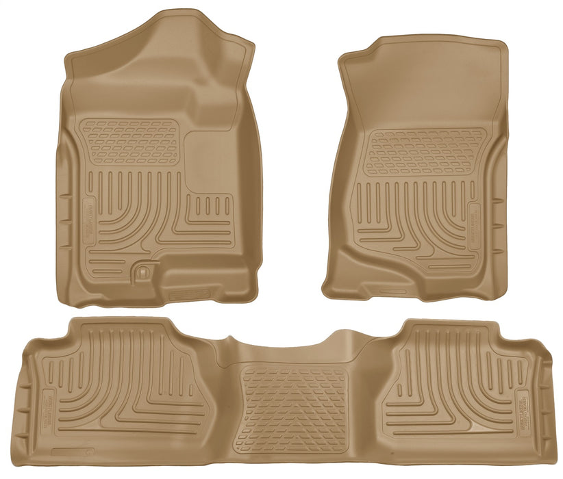 Husky Liners 98213 Weatherbeater-Front/2nd Seat Floor Liners (Footwell Coverage) for Select Chevrolet Silverado 1500, Chevrolet Silverado HD, Chevrolet Silverado HD, GMC Sierra 1500, GMC Sierra HD, GMC Sierra HD