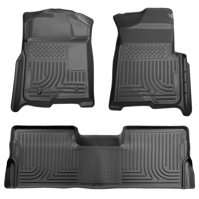Husky Liners 98331 Weatherbeater-Front/2nd Seat Floor Liners (Footwell Coverage) for Select Ford F-150
