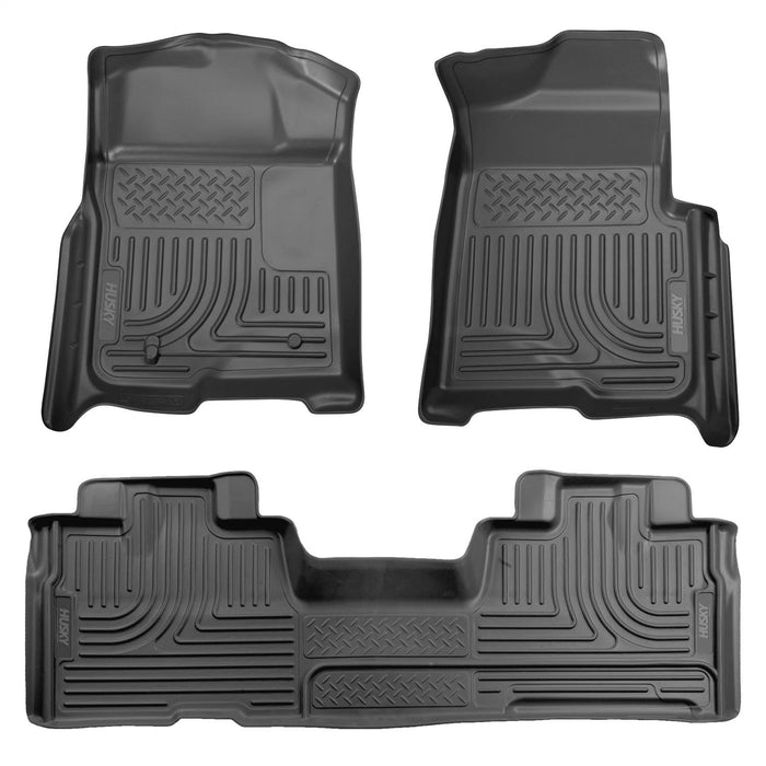 Husky Liners 98341 Weatherbeater-Front/2nd Seat Floor Liners (Footwell Coverage) for Select Ford F-150