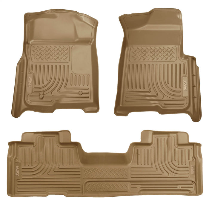 Husky Liners 98343 Weatherbeater-Front/2nd Seat Floor Liners (Footwell Coverage) for Select Ford F-150