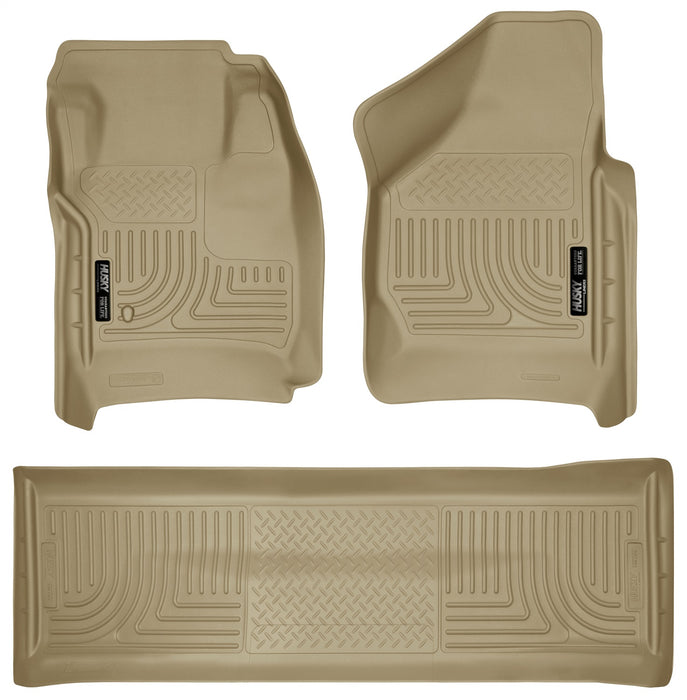 Husky Liners 98383 Weatherbeater-Front/2nd Seat Floor Liners (Footwell Coverage) for Select Ford F-250 Super Duty, Ford F-350 Super Duty, Ford F-450 Super Duty, Ford F-550 Super Duty