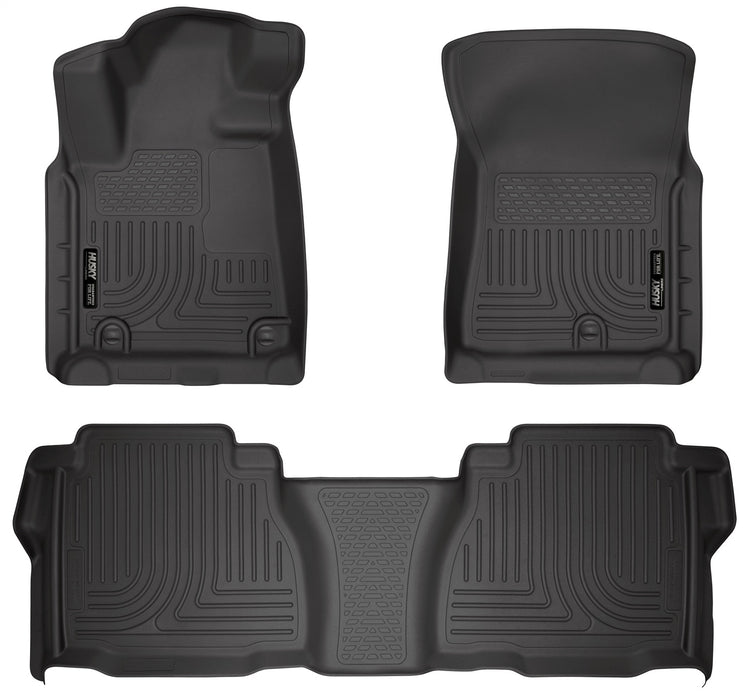 Husky Liners 98581 Weatherbeater-Front/2nd Seat Floor Liners (Footwell Coverage) for Select Toyota Tundra