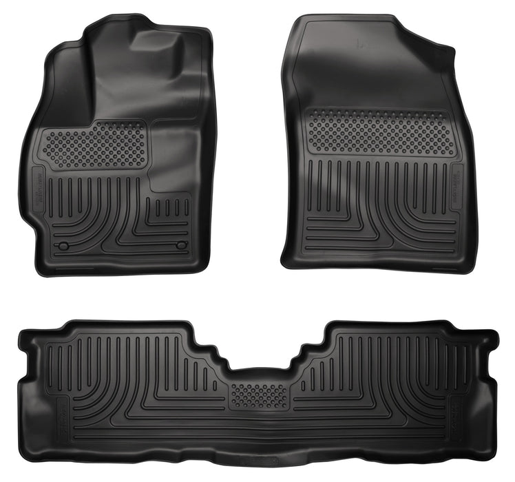 Husky Liners 98911 Weatherbeater-Front/2nd Seat Floor Liners for Select Toyota Prius V