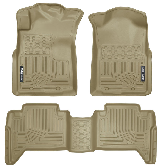 Husky Liners 98953 Weatherbeater-Front/2nd Seat Floor Liners (Footwell Coverage) for Select Toyota Tacoma