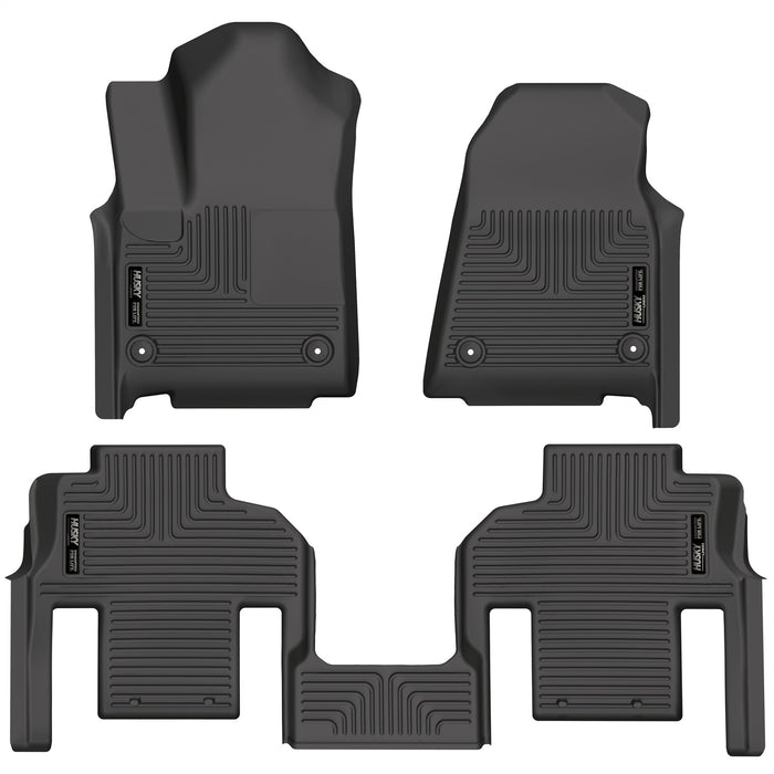 Husky Liners 99061 Weatherbeater-Front/2nd Seat Floor Liners (Footwell Coverage) for Select Jeep Wagoneer