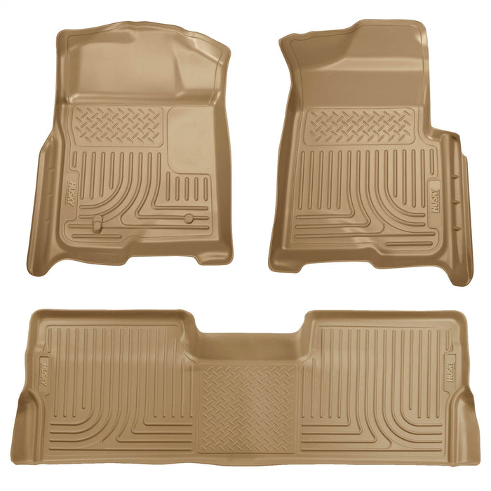 Husky Liners 98333 Weatherbeater-Front/2nd Seat Floor Liners (Footwell Coverage) for Select Ford F-150