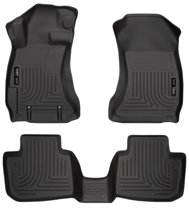 Husky Liners 99801 Weatherbeater-Front/2nd Seat Floor Liners for Select Subaru Crosstrek, Subaru Impreza, Subaru WRX, Subaru WRX STI, Subaru XV Crosstrek