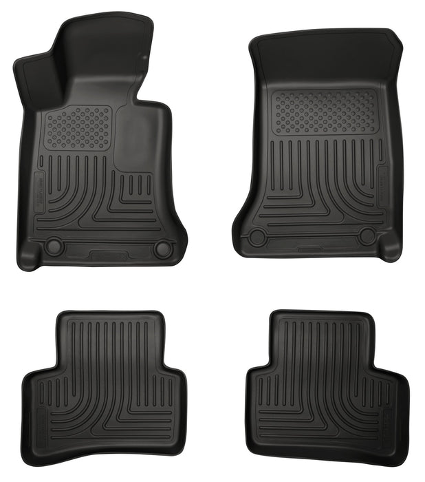 Husky Liners 99811 Weatherbeater-Front/2nd Seat Floor Liners for Select Mercedes-Benz C250, Mercedes-Benz C300, Mercedes-Benz C350, Mercedes-Benz C63 AMG, Mercedes-Benz CL550, Mercedes-Benz CL600, Mercedes-Benz CL63 AMG, Mercedes-Benz CL65 AMG,