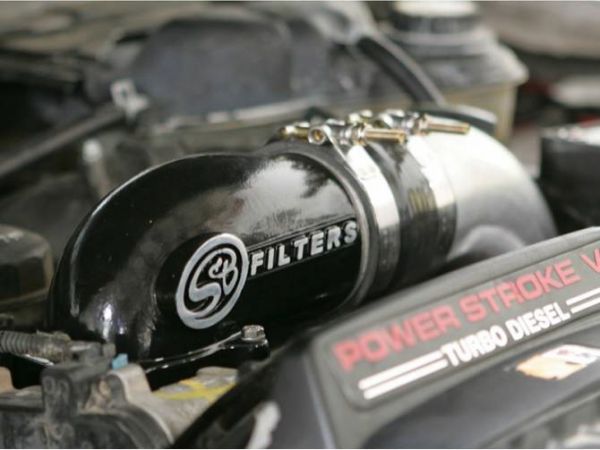 S&B 76-1010B-BKJF Intake Elbow 90 Degree With Cold Side Intercooler Piping and Boots For 05-07 Ford Powerstroke 6.0L S&B - Truck Part Superstore
