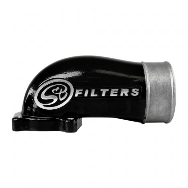 S&B 76-1010B-BKJF Intake Elbow 90 Degree With Cold Side Intercooler Piping and Boots For 05-07 Ford Powerstroke 6.0L S&B - Truck Part Superstore