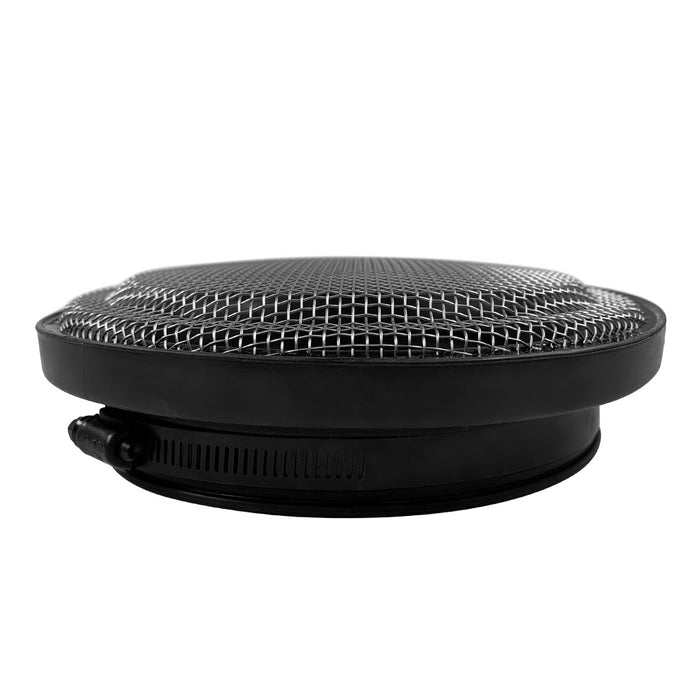 S&B 77-3002-BKJF Turbo Screen 6.0 Inch Black Stainless Steel Mesh W/Stainless Steel Clamp S&B - Truck Part Superstore