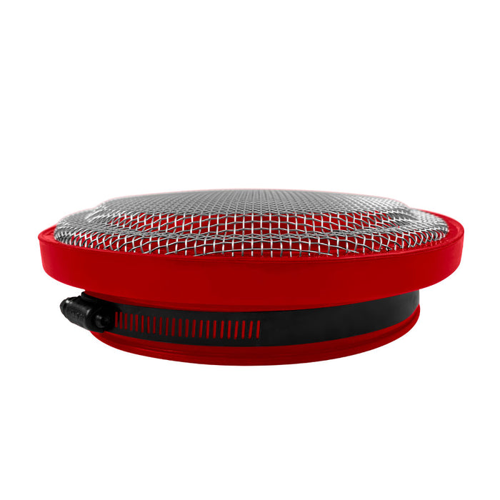 S&B 77-3003-BKJF Turbo Screen 4.0 Inch Red Stainless Steel Mesh W/Stainless Steel Clamp S&B - Truck Part Superstore