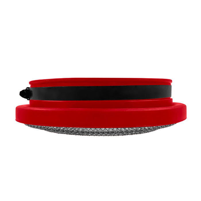 S&B 77-3003-BKJF Turbo Screen 4.0 Inch Red Stainless Steel Mesh W/Stainless Steel Clamp S&B - Truck Part Superstore