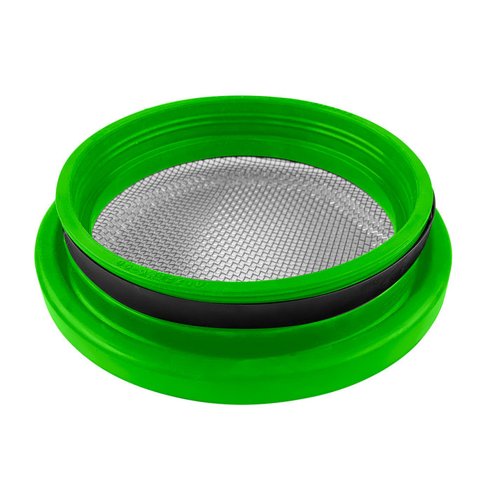 S&B 77-3008-BKJF Turbo Screen 6.0 Inch Lime Green Stainless Steel Mesh W/Stainless Steel Clamp S&B - Truck Part Superstore