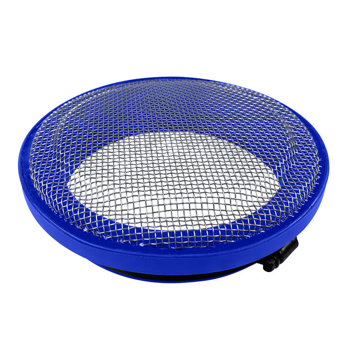 S&B 77-3011-BKJF Turbo Screen 6.0 Inch Blue Stainless Steel Mesh W/Stainless Steel Clamp S&B - Truck Part Superstore