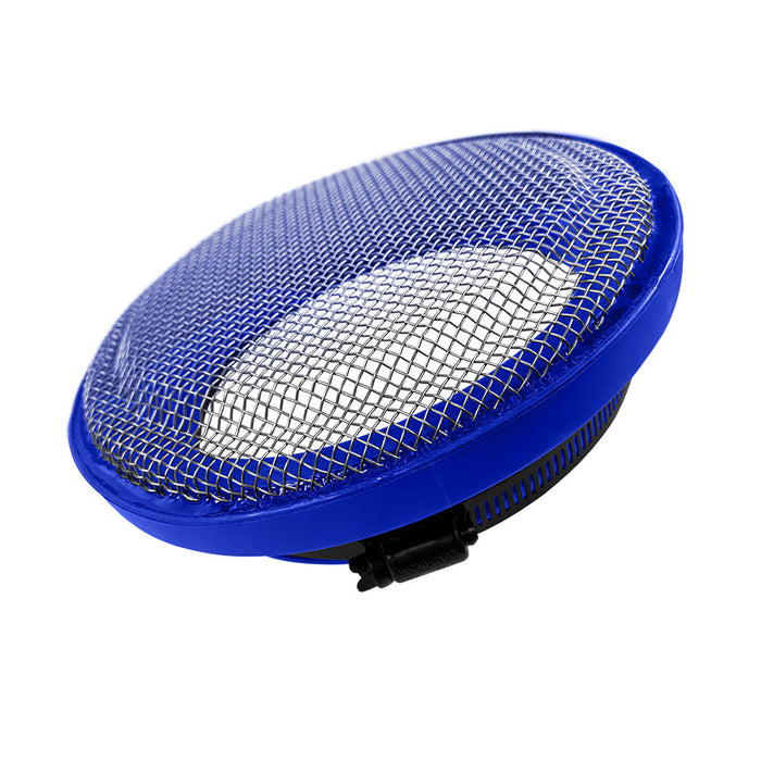S&B 77-3011-BKJF Turbo Screen 6.0 Inch Blue Stainless Steel Mesh W/Stainless Steel Clamp S&B - Truck Part Superstore