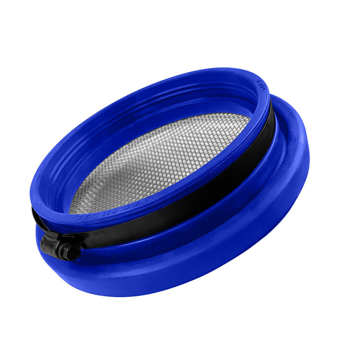 S&B 77-3011-BKJF Turbo Screen 6.0 Inch Blue Stainless Steel Mesh W/Stainless Steel Clamp S&B - Truck Part Superstore