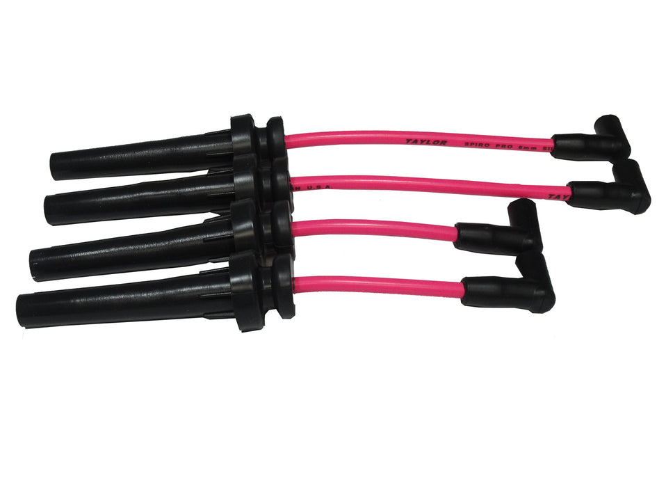 Taylor Cable 77735 8mm Spiro-Pro custom 4 cyl hot pink - Truck Part Superstore