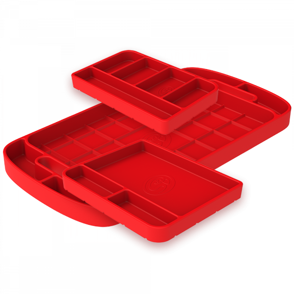 S&B 80-1001-BKJF Tool Tray Silicone 3 Piece Set Color Red S&B - Truck Part Superstore