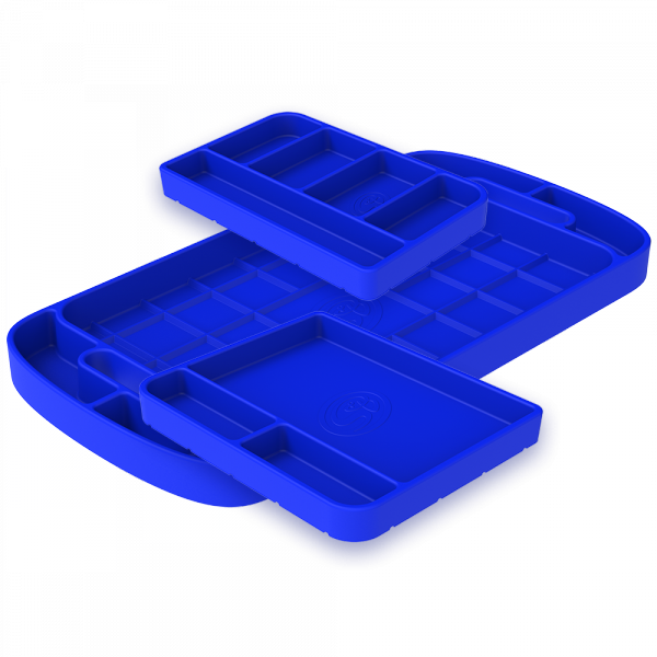 S&B 80-1002-BKJF Tool Tray Silicone 3 Piece Set Color Blue S&B - Truck Part Superstore