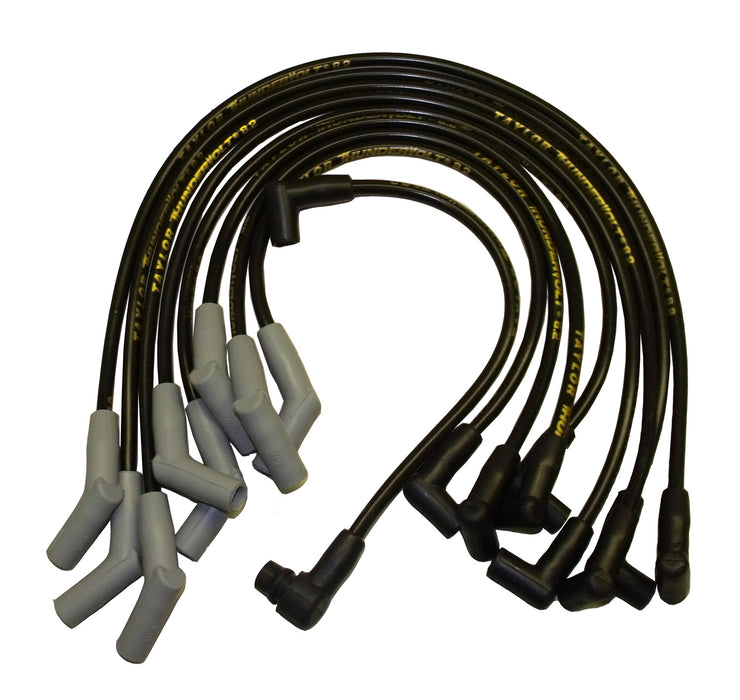 Taylor Cable 82002 ThunderVolt 8.2mm Ignition Wire Set; Spiro-Wound; Custom Fit; 135 deg.; Black; - Truck Part Superstore