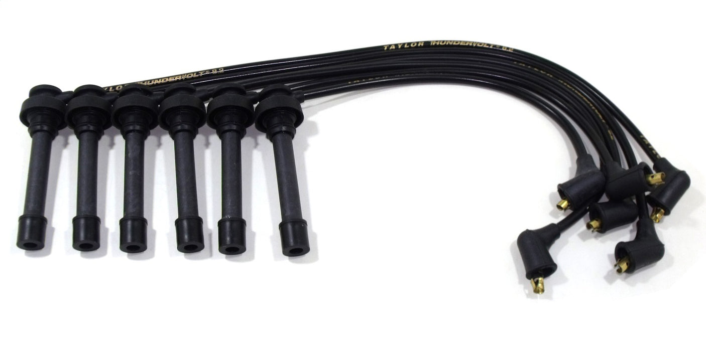 Taylor Cable 82014 ThunderVolt 8.2mm Ignition Wire Set; Black; Stock; 9.5 in.; OE Spark Plug Boot; - Truck Part Superstore