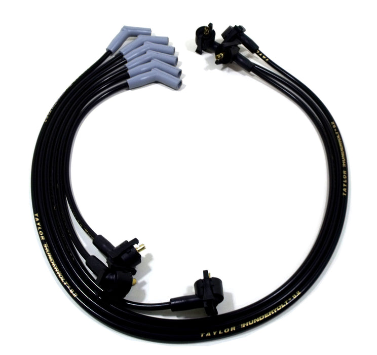 Taylor Cable 82017 ThunderVolt 8.2mm Ignition Wire Set; Spiro-Wound; Custom Fit; 115 deg.; Black; - Truck Part Superstore
