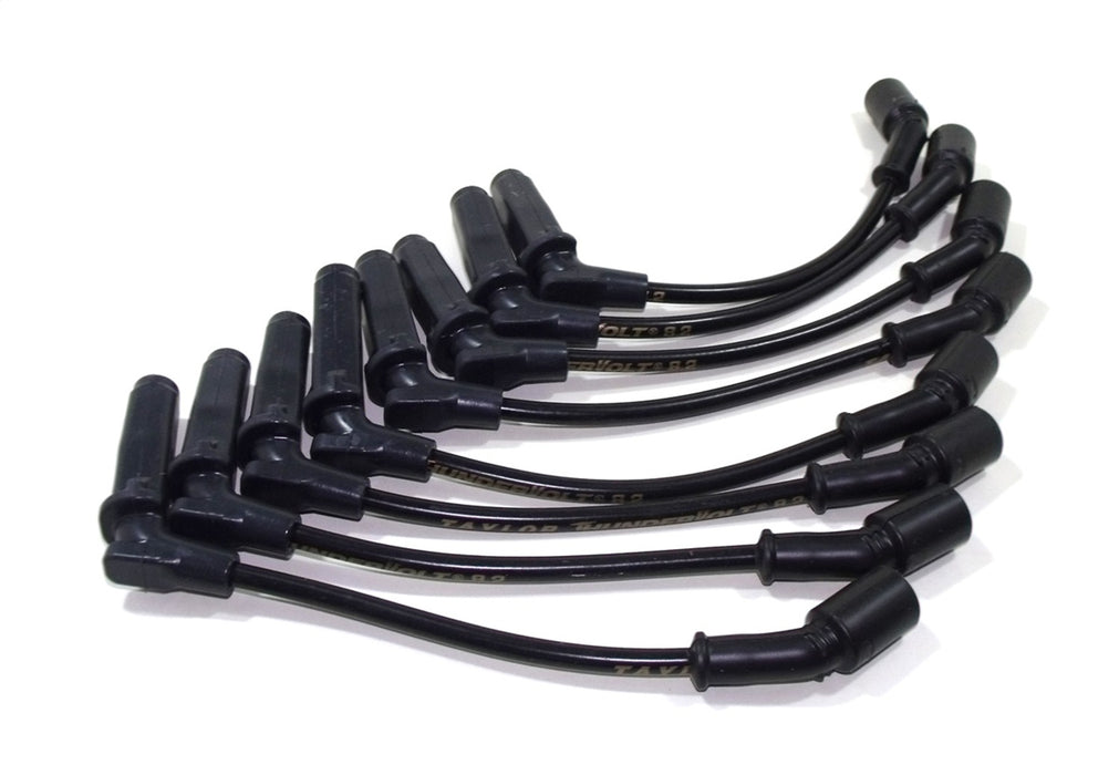 Taylor Cable 82025 ThunderVolt 8.2mm Ignition Wire Set; Black; Stock; 9.5 in.; OE Spark Plug Boot; - Truck Part Superstore