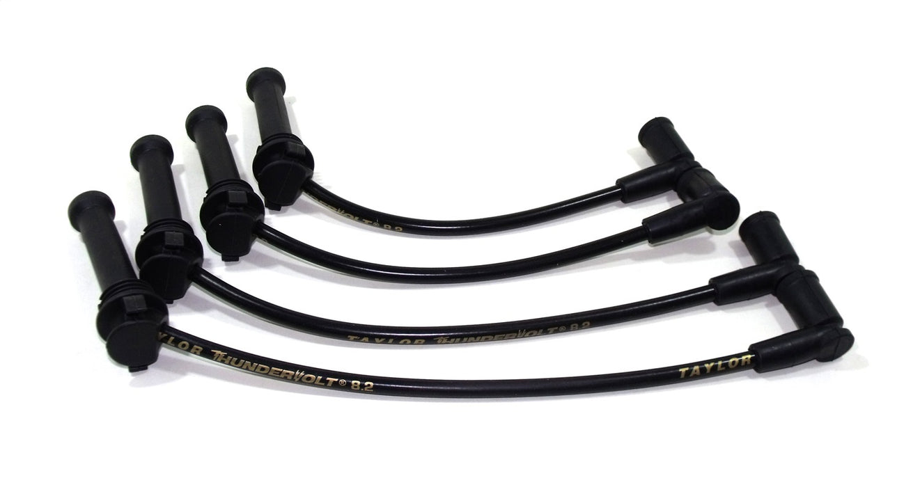 Taylor Cable 82039 ThunderVolt 8.2mm Ignition Wire Set; Black; Stock; 9.5 in.; OE Spark Plug Boot; - Truck Part Superstore