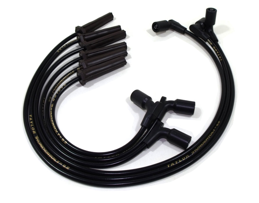 Taylor Cable 82048 ThunderVolt 8.2mm Ignition Wire Set; Black; Stock; 9.5 in.; OE Spark Plug Boot; - Truck Part Superstore