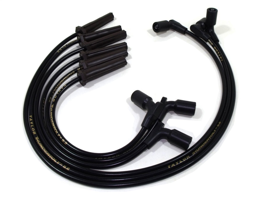 Taylor Cable 82048 ThunderVolt 8.2mm Ignition Wire Set; Black; Stock; 9.5 in.; OE Spark Plug Boot; - Truck Part Superstore