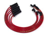 Taylor Cable 82200 ThunderVolt 8.2mm Ignition Wire Set; Red; Stock; 11.75 in.; 180 Deg. Plug Boot; - Truck Part Superstore