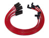 Taylor Cable 82213 ThunderVolt 8.2mm Ignition Wire Set; Red; Stock; 11.75 in.; 180 Deg. Plug Boot; - Truck Part Superstore