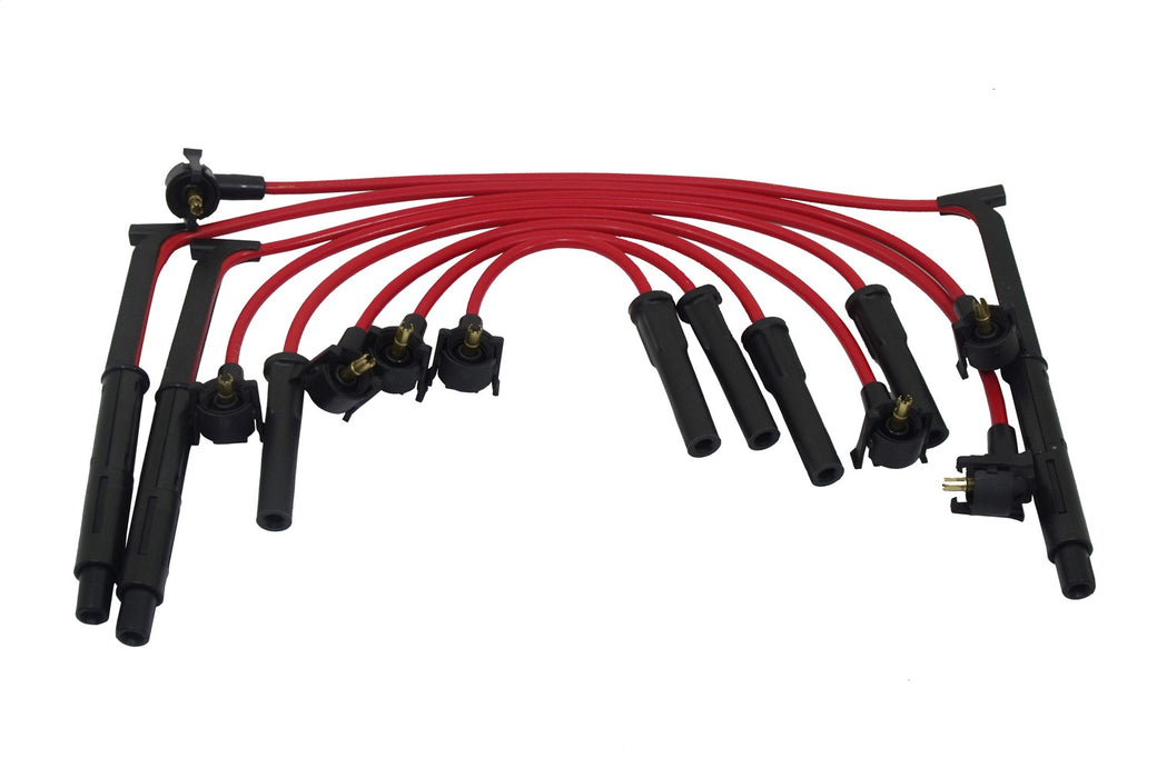 Taylor Cable 82218 ThunderVolt 8.2mm Ignition Wire Set; Red; Stock; 9.5 in.; OE Spark Plug Boot; - Truck Part Superstore