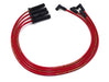 Taylor Cable 82224 ThunderVolt 8.2mm Ignition Wire Set; Red; Stock; 11.75 in.; 180 Deg. Plug Boot; - Truck Part Superstore