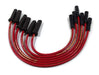Taylor Cable 82243 ThunderVolt 8.2mm Ignition Wire Set; Red; Stock; 11.75 in.; 180 Deg. Plug Boot; - Truck Part Superstore