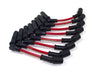 Taylor Cable 82244 ThunderVolt 8.2mm Ignition Wire Set; Red; Stock; 9.5 in.; OE Spark Plug Boot; - Truck Part Superstore
