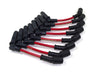 Taylor Cable 82244 ThunderVolt 8.2mm Ignition Wire Set; Red; Stock; 9.5 in.; OE Spark Plug Boot; - Truck Part Superstore